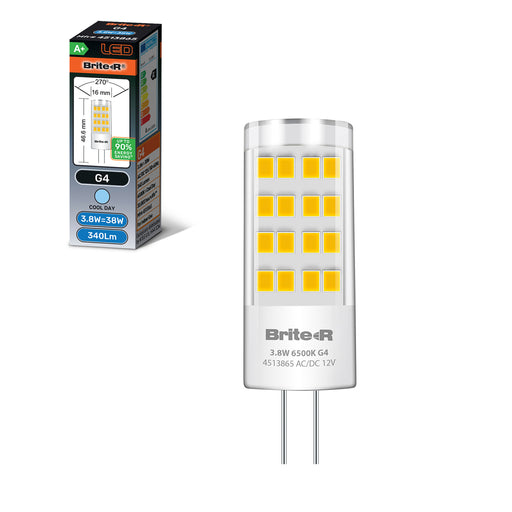 Brite-R 3.8W G4 LED Bulb Cool White 6500K - westbasedirect.com