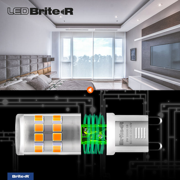Brite-R 2W G9 LED Bulb Warm White 3000K - westbasedirect.com