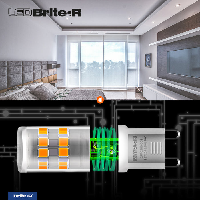 Brite-R 2W G9 LED Bulb Cool White 6500K - westbasedirect.com