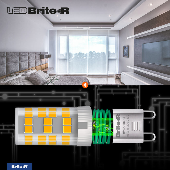 Brite-R 3W G9 LED Bulb Cool White 6500K - westbasedirect.com