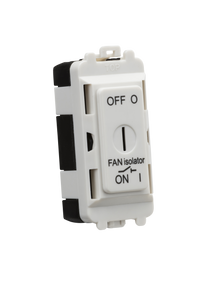 Knightsbridge GDM021U 10A Fan Isolator Key Switch Module - White