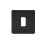 Knightsbridge GDSF001MB Screwless 1G Grid Faceplate - Matt Black - westbasedirect.com