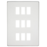 Knightsbridge GDSF009PC Screwless 9G Grid Faceplate - Polished Chrome - westbasedirect.com
