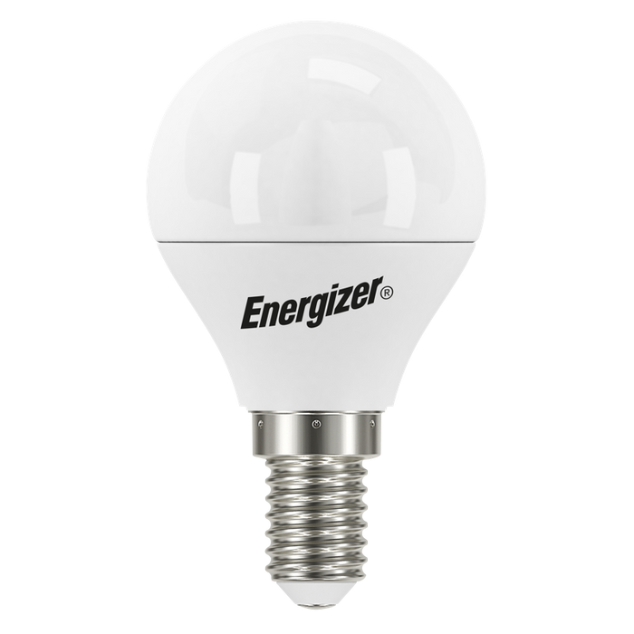Energizer 5.2W 470lm E14 SES Golf LED Bulb Opal Warm White 2700K - westbasedirect.com
