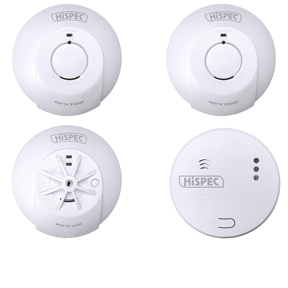 HiSPEC FF Mains Smoke & Heat Detector Kits