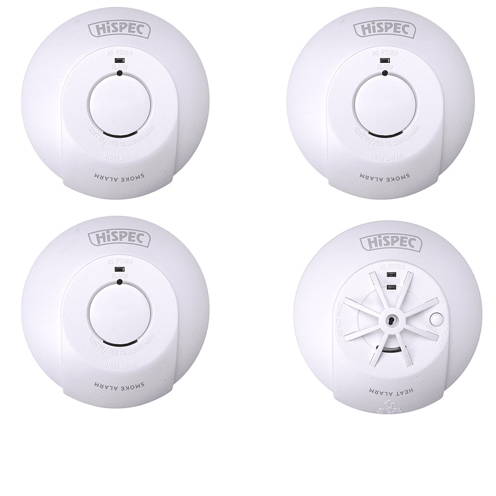 HiSPEC FF10 Mains Smoke & Heat Detector Kits
