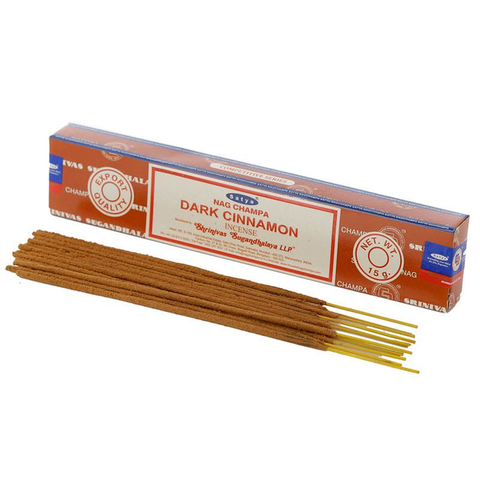 Satya Dark Cinnamon 15g | 1 Pack (12 Sticks) - westbasedirect.com