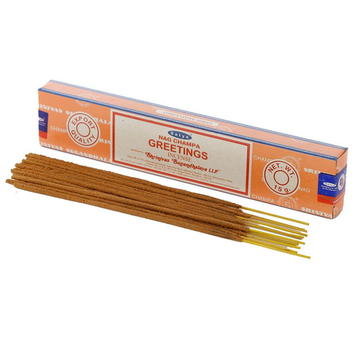 Satya Greetings 15g | 1 Pack (12 Sticks) - westbasedirect.com