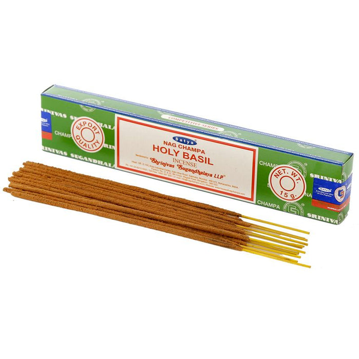 Satya Holy Basil 15g | 1 Pack (12 Sticks) - westbasedirect.com