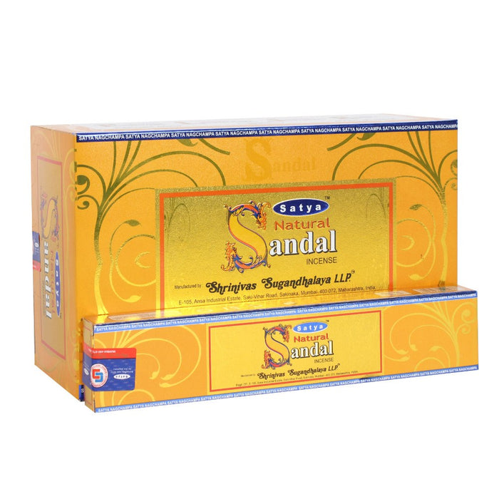 Satya Natural Sandal (Chandan) 15g | Full Box (12x12) - westbasedirect.com