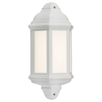 Knightsbridge LANT3W 230V IP54 8W LED Half Wall Lantern - White