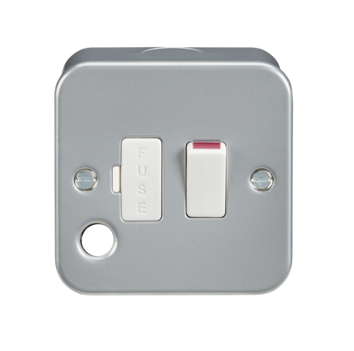 Knightsbridge M6300F Metal Clad 13A Switched Fused Spur Unit + Flex Outlet - westbasedirect.com