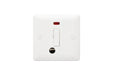 MK Base MB1030WHI White Moulded 1G 13A Unswitched Fused Spur Unit + Neon + Flex - westbasedirect.com