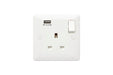 MK Base MB24354WHI White Moulded 13A 1G DP Switched Socket + 2xUSB 2.4A - westbasedirect.com