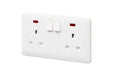MK Base MB2647WHI White Moulded 13A 2G SP Switched Socket + Neon - westbasedirect.com