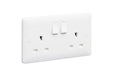 MK Base MB2747DPWHI White Moulded 13A 2G DP Switched Socket - westbasedirect.com