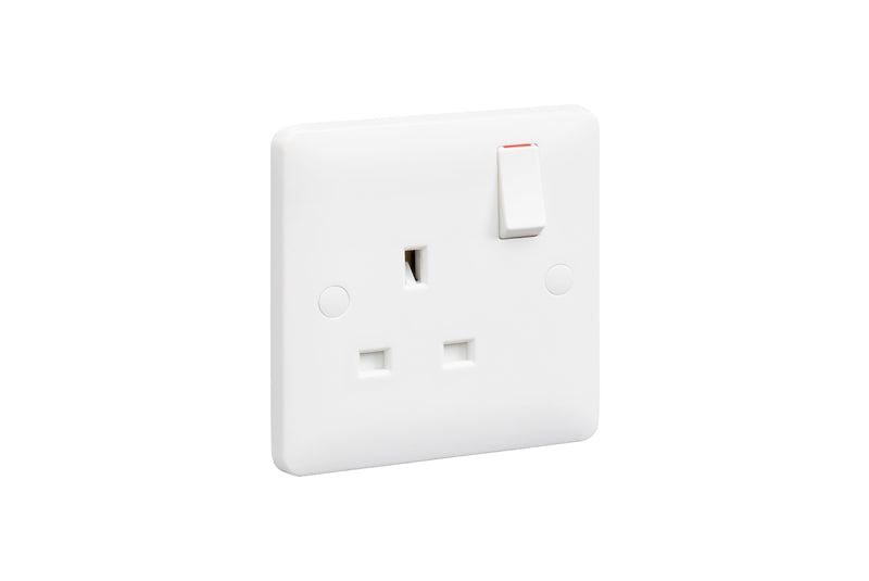 MK Base MB2757DPWHI White Moulded 13A 1G DP Switched Socket - westbasedirect.com
