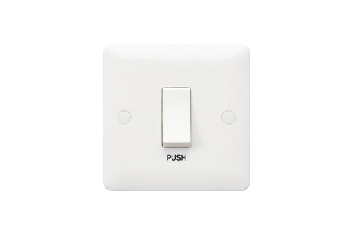 MK Base MB4868WHI White Moulded 10A 1G Push Switch marked "PUSH" - westbasedirect.com
