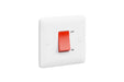 MK Base MB5205WHI White Moulded 45A 1G DP Switch (Small) - westbasedirect.com