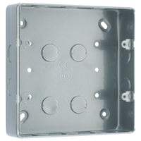 BG MC503 Double Metal Box - Surface or Flush Mount (6 & 8 Gang Grid)