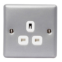 BG MC523 Metal Clad 13A 1G Unswitched Socket