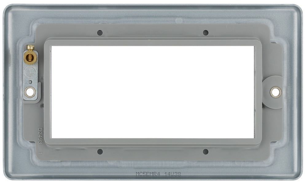 BG MC5EMR4 Metal Clad 4G Euro Module Plate - westbasedirect.com