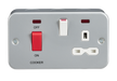 Knightsbridge MR8333N Metal Clad 2G 45A DP Cooker Switch + 13A Socket + Neons - westbasedirect.com