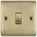 BG NAB13 Nexus Metal Intermediate Light Switch 10A - Antique Brass - westbasedirect.com