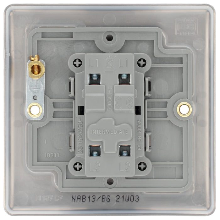 BG NAB13 Nexus Metal Intermediate Light Switch 10A - Antique Brass - westbasedirect.com