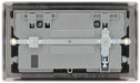 BG NAB22U3B Nexus Metal Double Socket + 2x USB(3.1A) /Black Insert - Antique Brass (5 Pack) - westbasedirect.com
