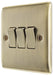 BG NAB43 Nexus Metal Triple Light Switch 10A - Antique Brass - westbasedirect.com