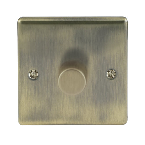 BG NAB81P Nexus Metal 2-Way Single Leading Edge Dimmer Push On/Off - Antique Brass - westbasedirect.com