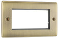 BG NABEMR4 Nexus Metal Quad Euro Module Faceplate - Antique Brass - westbasedirect.com