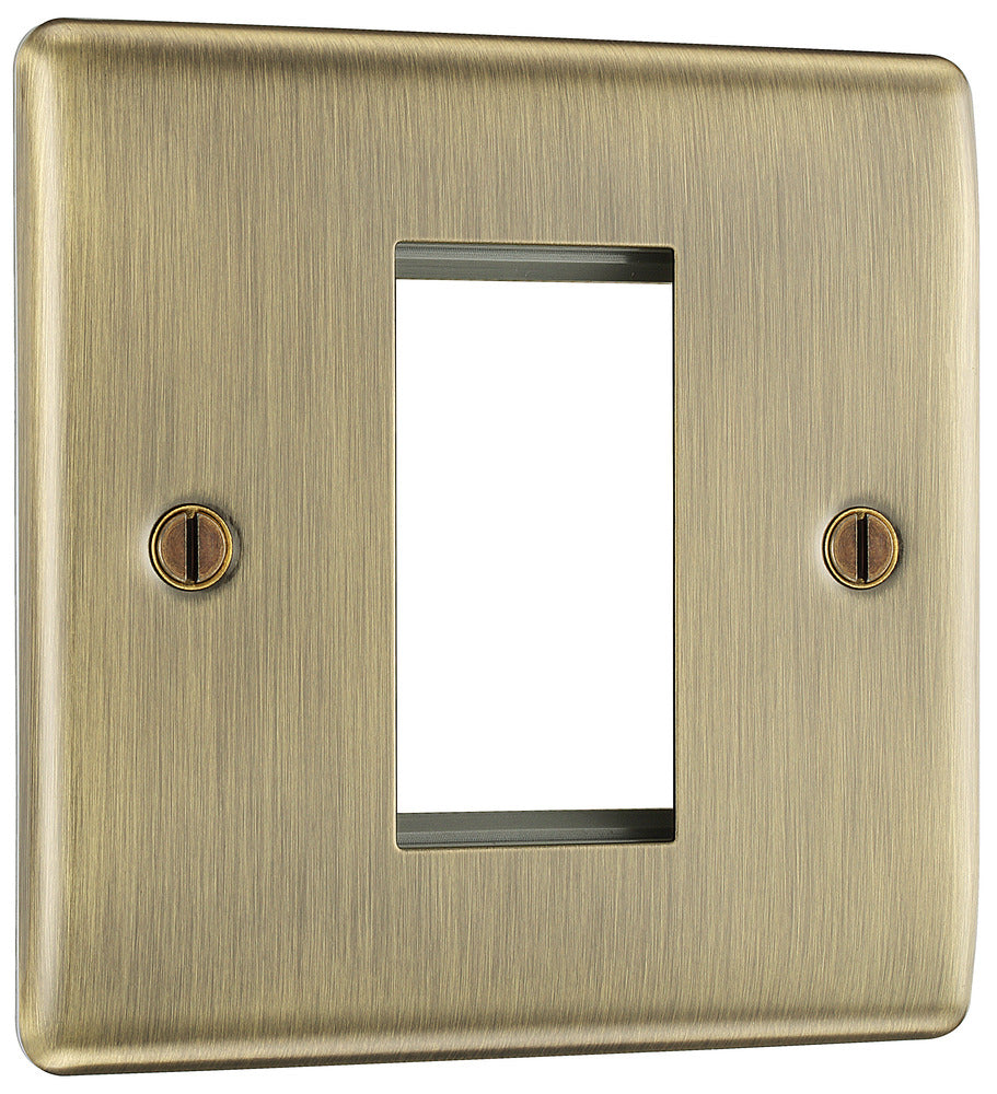 BG NABEMS1 Nexus Metal Single Euro Module Faceplate - Antique Brass ...