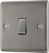 BG NBI12 Nexus Metal Single Light Switch 10A - Brushed Iridium - westbasedirect.com