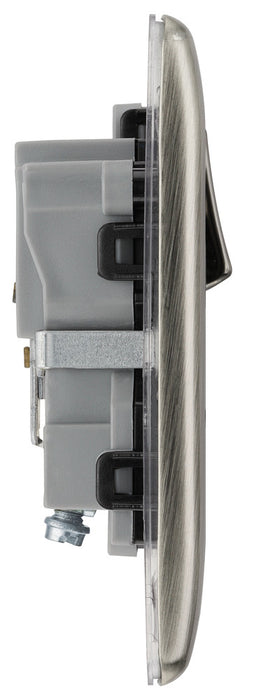 BG NBI21B Nexus Metal Single Socket 13A /Black Insert - Brushed Iridium - westbasedirect.com