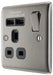 BG NBI21UB Nexus Metal Single Socket + 2x USB /Black Insert - Brushed Iridium - westbasedirect.com