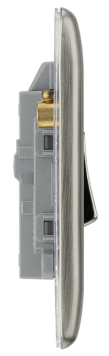 BG NBI31 Nexus Metal 20A DP Switch + Neon - Brushed Iridium - westbasedirect.com