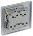 BG NBI43 Nexus Metal Triple Light Switch 10A - Brushed Iridium - westbasedirect.com
