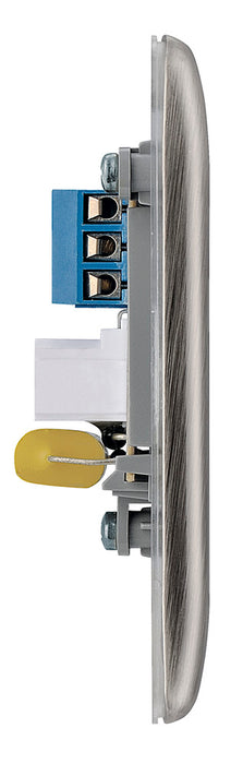 BG NBIBTM1 Nexus Metal Master Telephone Socket - Brushed Iridium - westbasedirect.com