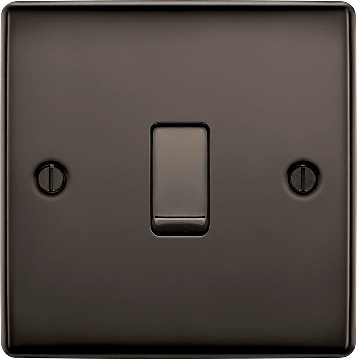 BG NBN12 Nexus Metal Single Light Switch 10A - Black Nickel (5 Pack) - westbasedirect.com