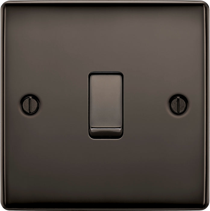 BG NBN12 Nexus Metal Single Light Switch 10A - Black Nickel - westbasedirect.com