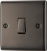 BG NBN12 Nexus Metal Single Light Switch 10A - Black Nickel (5 Pack) - westbasedirect.com
