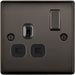 BG NBN21B Nexus Metal Single Socket 13A - Black Insert - Black Nickel (10 Pack) - westbasedirect.com