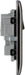BG NBN22B Nexus Metal Double Socket 13A - Black Insert - Black Nickel - westbasedirect.com