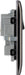 BG NBN22B Nexus Metal Double Socket 13A - Black Insert - Black Nickel (5 Pack) - westbasedirect.com
