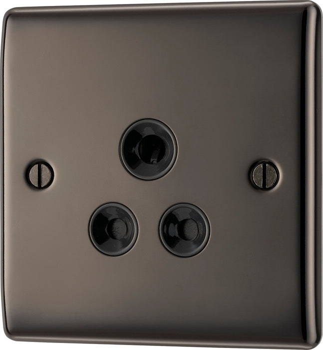BG NBN29B Nexus Metal Unswitched Round Pin Socket 5A - Black Insert - Black Nickel - westbasedirect.com