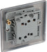 BG NBN42 Nexus Metal Double Light Switch 10A - Black Nickel (10 Pack) - westbasedirect.com