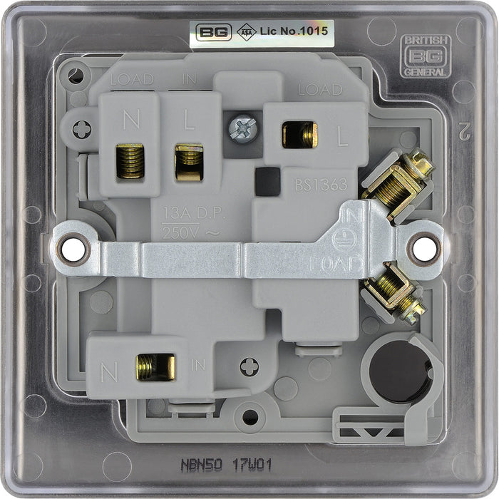 BG NBN50 Nexus Metal Switched Spur 13A - Black Nickel - westbasedirect.com