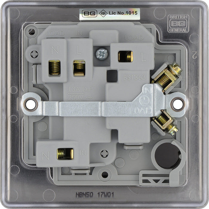BG NBN50 Nexus Metal Switched Spur 13A - Black Nickel (5 Pack) - westbasedirect.com